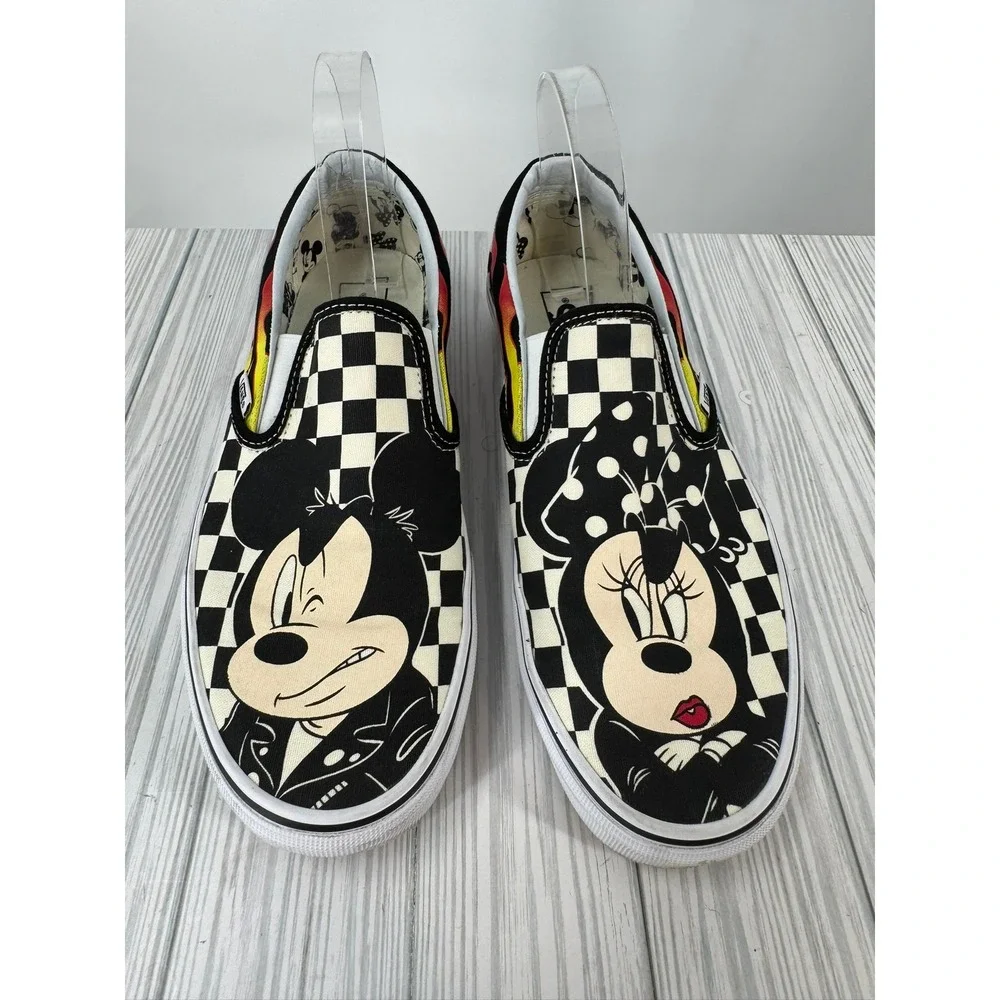 Vans Disney x Mickey & Minnie Flame Classic Slip On Women Size 10 Mens Size 8.5 - Picture 3 of 12